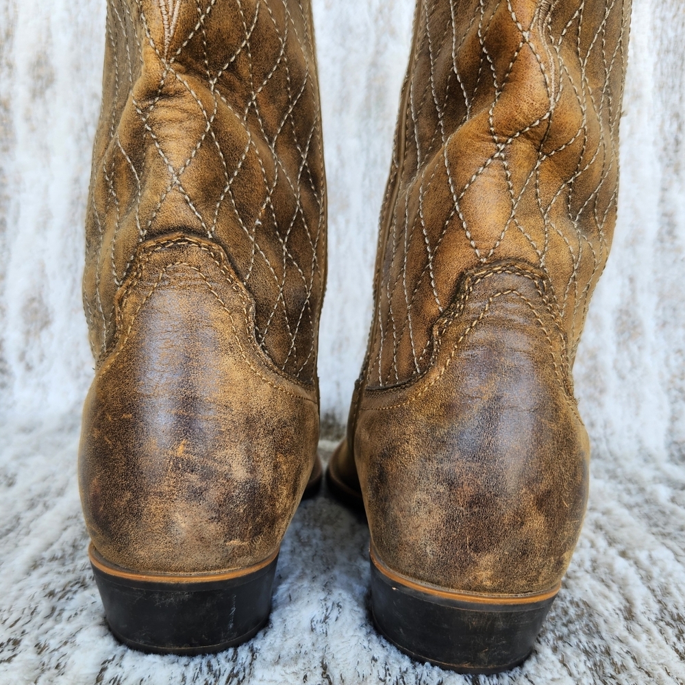 Twisted X "Bomber" Western Cowboy Boot Brown Leather Cross | Men's Size 7.5D - Picture 4 of 13